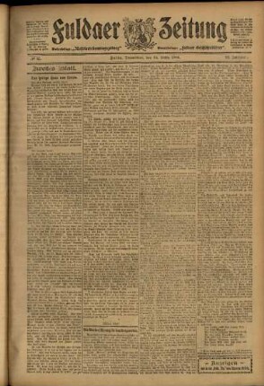 Zweite Ausgabe vom Donnerstag, den 15. März 1906.
