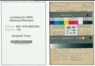 Entnazifizierung Franz Borghoff , geb. 22.07.1909 (Steiger)