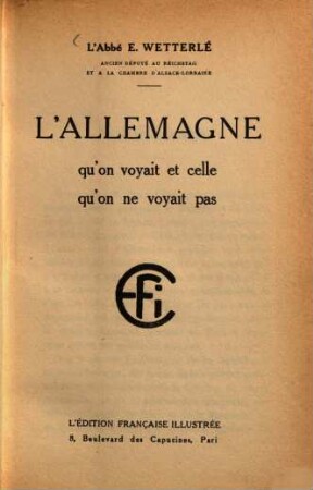 L'Allemagne qu'on voyait et celle qu'on ne voyait pas