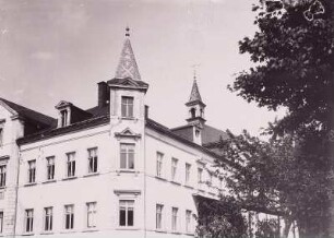 Colmnitz (Pretzschendorf-Colmnitz). Gasthof Obercolmnitz (um 1870). Teilansicht der Obergeschosse