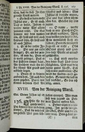 XVIII. Von der Reinigung Mariä