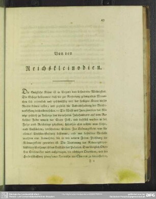 Von den Reichskleinodien