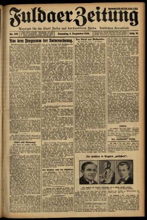 Erste Ausgabe vom Samstag, den 05. Dezember 1931.