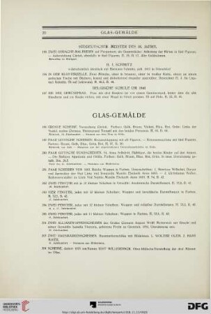 Glas-Gemälde (Nr. 198-217)