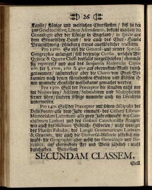 Secundam Classem, ...