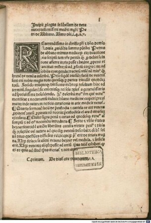 Tractatus de venenis