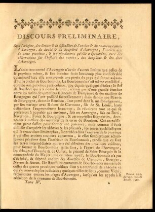 Discours preliminaire