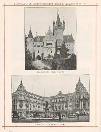 Baden-Baden - Schloss Solms ; Wiesbaden - Hotel Nassauer Hof