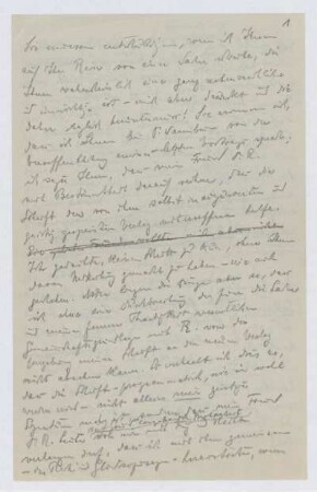 Brief von Unbekannt an Felix I. Kauffmann
