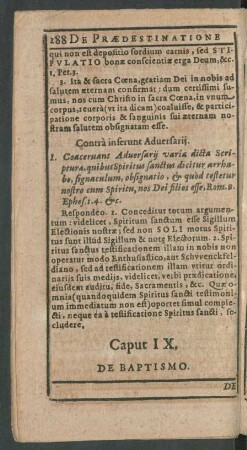 Caput IX. De Baptismo