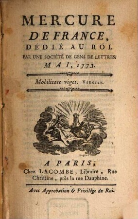 Mercure de France. 1773, 5