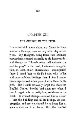 CHAPTER XII. - THE CHURCH IN THE BUSH.