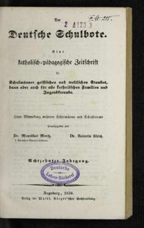 18: Der Deutsche Schulbote - 18. 1859