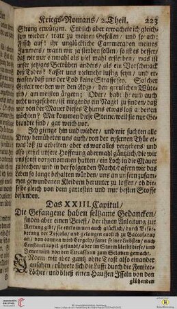 Das XXIII. Capitul