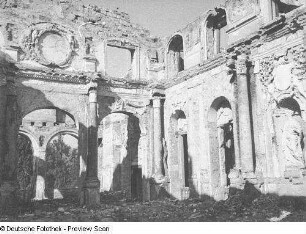Dresden. Ruine des Palais im Großen Garten. Hauptsaal (Obergeschoss)