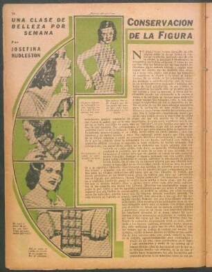Conservación de la figura : Una clase de belleza por semana