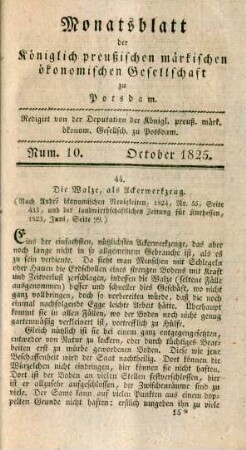 Num. 10. October 1825.