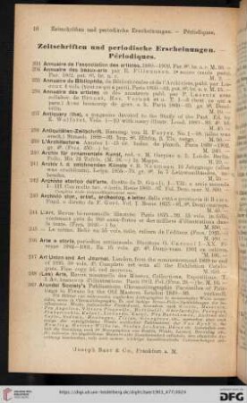 Zeitschriften und periodische Erscheinungen (Nr. 233 - 302)