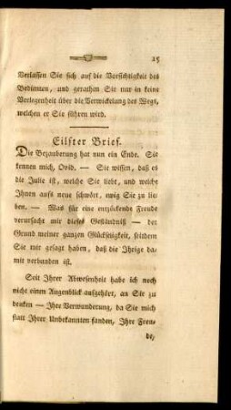 Eilfter Brief ... Zwanzigster Brief