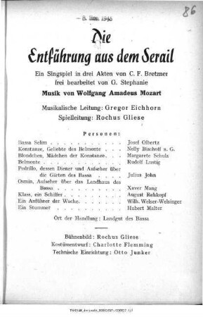 Die Entführung aus dem Serail