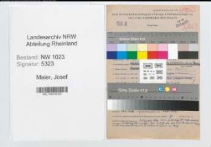 Entnazifizierung Josef Maier , geb. 02.08.1901 (Volkspfleger)
