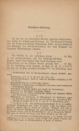 [I.] Gebühren-Ordnung