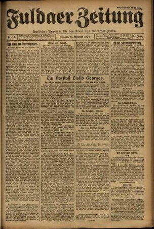 Ausgabe vom Freitag, den 08. Februar 1924.