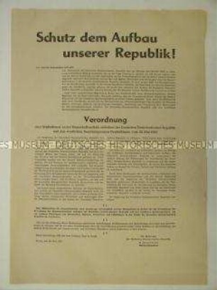 Sonderdruck mit der Verordnung über Maßnahmen zum Schutz der Grenze der DDR zur Bundesrepublik und der Begründung der Maßnahmen durch Staatssekretär Eggerath