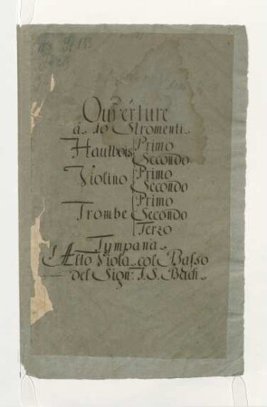 Suiten; orch; D-Dur; BWV 1068 : Ouvertüre