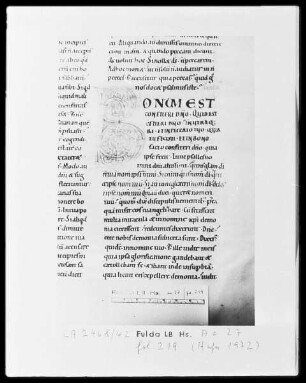 Augustinus, Enarrationes in Psalmos 51-100 — Initiale B, Folio 219 recto