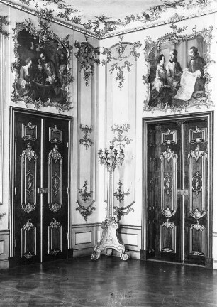 Schloss Heidecksburg : Rudolstadt, Schloss Heidecksburg. Ecke im Grünen Saal mit Gemälde "Sternkunde" von J. E. Heinsius