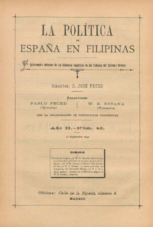 Núm. 42. 13 Septiembre 1892