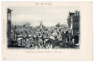 Schützenhaus-Trianon-Garten im Jahre 1871 [Das alte Leipzig]
