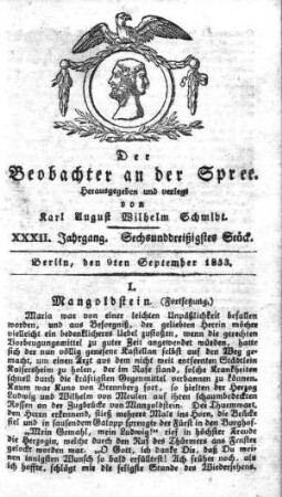 36. Stueck, 9. September 1833