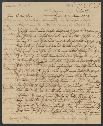 Brief an Wilhelm Beer : 03.10.1815