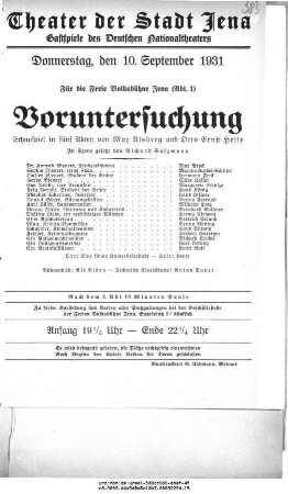 Voruntersuchung