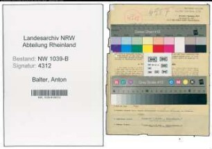 Entnazifizierung Anton Balter , geb. 28.02.1882 (Kinobesitzer)