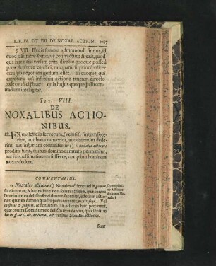 Tit. VIII. De Noxalibus Actionibus.