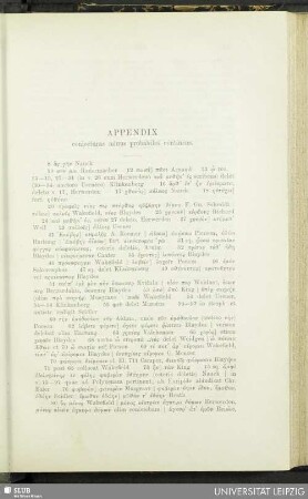 Appendix coniecturas minus probabiles continens