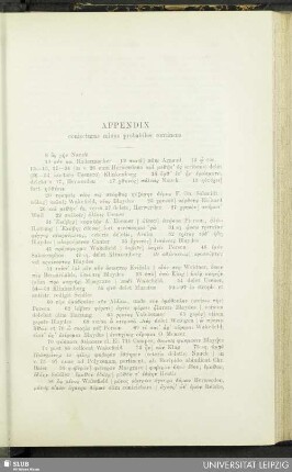 Appendix coniecturas minus probabiles continens