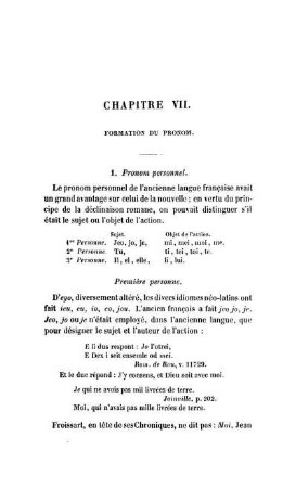 Chapitre VII. Formation Du Pronom.