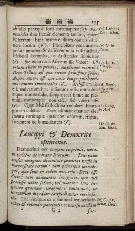 Leucippi & Democriti opiniones. - Principia Cartessi.