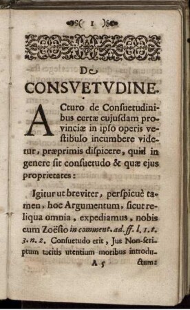 De Consuetudine