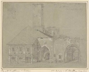 Die Ruine des alte Rathauses in Zittau in der Oberlausitz, zerstört seit 1757