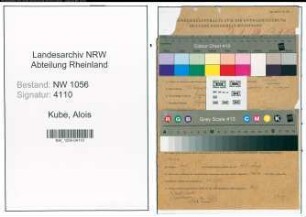 Entnazifizierung Alois Kube , geb. 13.08.1898 (Bauhilfsarbeiter)