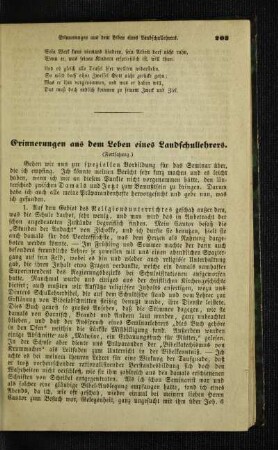 Erinnerungen aus dem Leben eines Landschullehrers : (Fortsetzung)
