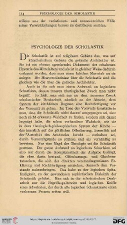 Psychologie der Scholastik