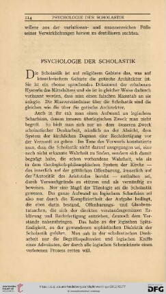 Psychologie der Scholastik