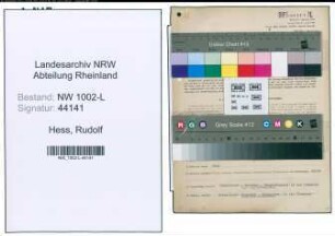 Entnazifizierung Rudolf Hess , geb. 11.10.1913 (Justizangest.)