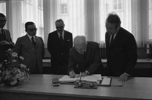 Besuch der Verfassungsgerichtspräsidenten von Italien, Österreich und Jugoslawien in Karlsruhe